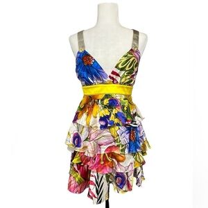 GIZIA Tiered Floral Top and Skirt Set